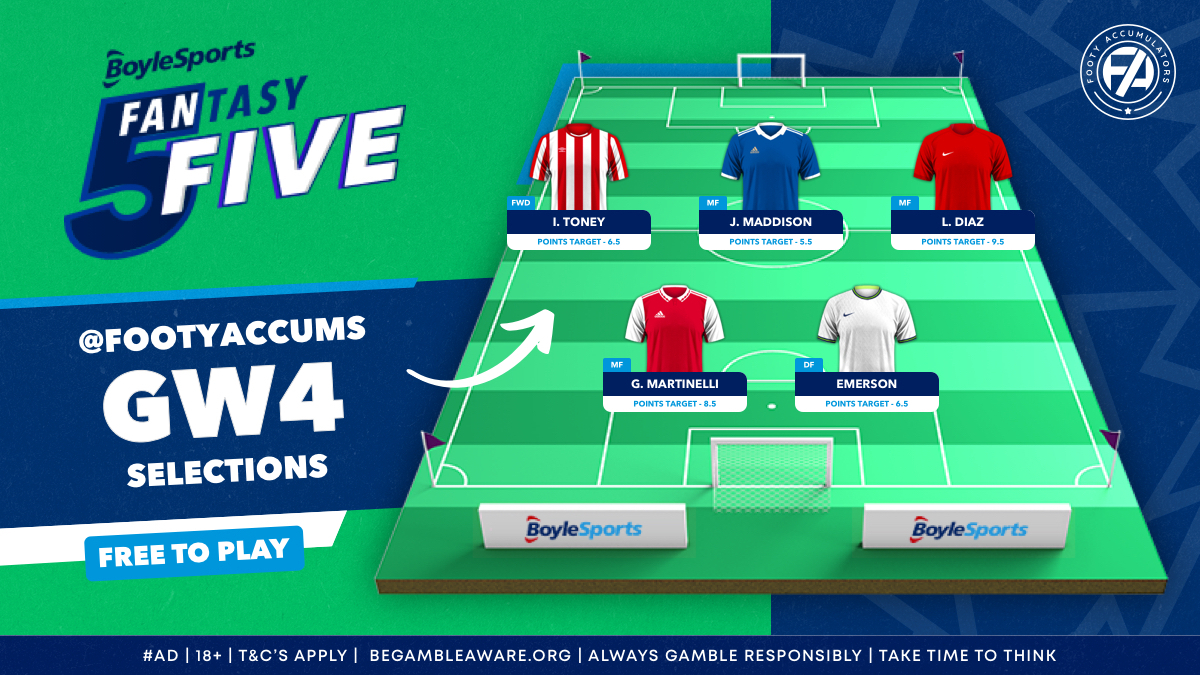 Our 5 Picks for Fantasy Five Ahead of Gameweek 4 of the PL Season
