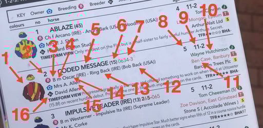 racecard example