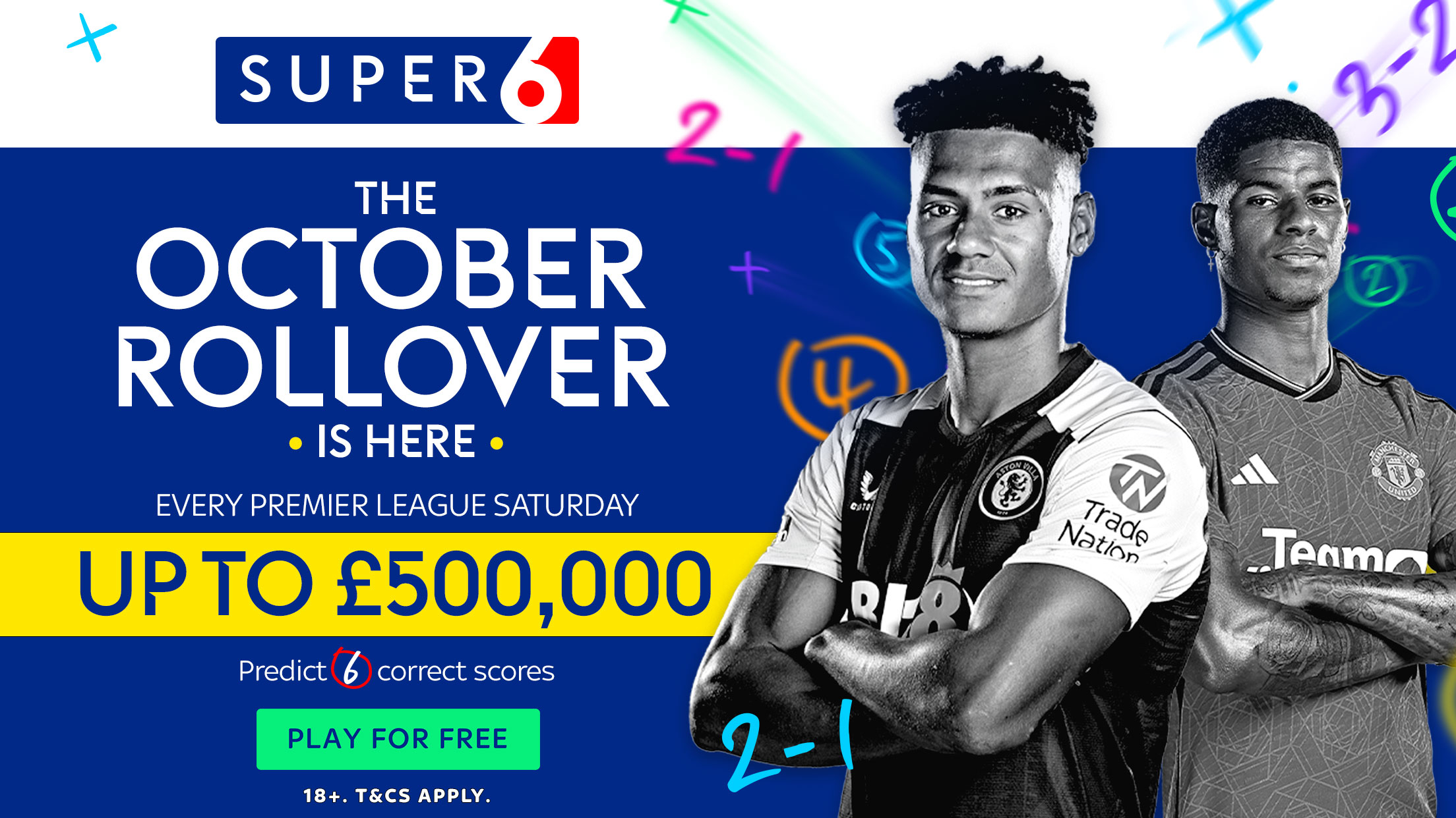 Super 6 Win Up To £500,000 For Free! Footy Accumulators