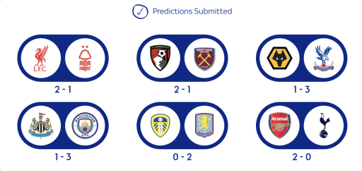 Super 6 Predictions