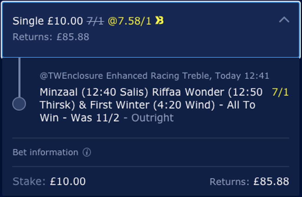 Horse Racing Treble Tips Racing Win Trebles The Winners Enclosure